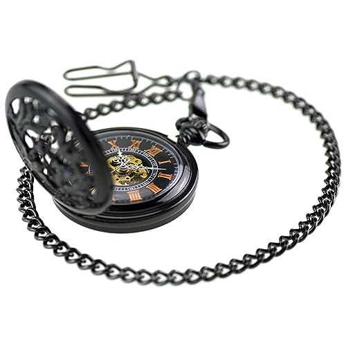 Reloj de bolsillo clásico antiguo para caballero con cadena chaleco 4