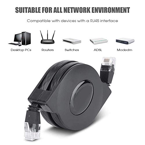 Cable Ethernet Retráctil CAT6 RJ45 2m Negro miniatura 7