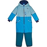  Finkid Akrobaati Colorblock-Blau - Wasserdichter atmungsaktiver Kinder Wintersport Overall, Größe 100-110 - Farbe Smok