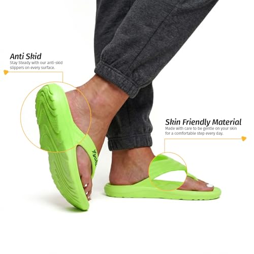 Image of YOHO Drizzle Soft Slippers for Women, Mild Acupressure, Lightweight, Anti Skid & Slip, Diabetic Footwear for Woman, Home Wear Bathroom Chappal for ladies | Waterproof Monsoon & Rainy Footwear