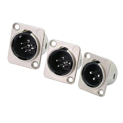 Connecteur XLR 3 4 5 broches mâle pour fixer vos micros sur châssis sans perte de son - 4