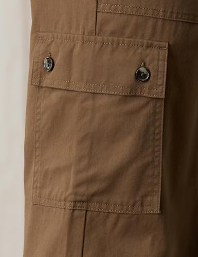 Image of Amazon Brand - Symbol Men Relaxed Fit Cargo Trouser (Semi Elasticated Waistband | 100% Cotton | Pants)