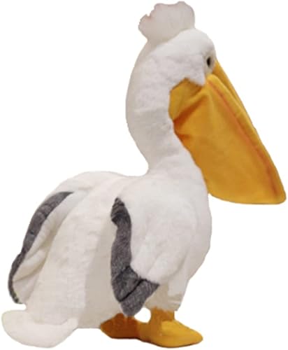 Miniatura 3 de Lindo juguete de peluche con forma de pájaro pelícano, simulación, naturaleza, pájaro, muñeca, regalo de cumpleaños para niños, 16 pulgadas