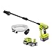 RYOBI 18 V ONE+ Akku-Mitteldruckreiniger RY18PW22A-125 (Reinigen von Fahrzeugen/Oberflächen, max. Druck 22bar, Fördermenge 182 l/h, 3-in-1 Düse, inkl. 6m Schlauch, 1x2,5Ah Akku & Ladegerät, im Karton)
