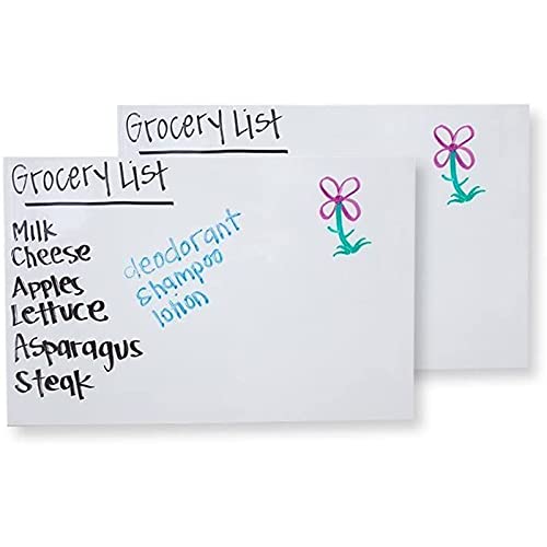 Magnetic Dry Erase Sheet for Refrigerator Kitchen and Office (17 x 11 Inches, 2 Pack)