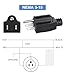 NEMA 5-15P Electrical Replacement Plugs End, Extension Cord Ends 125V 15A 2Pole 3Wire Male Plug，Ground Neutral Generator Plug，3 Prong Power Replacement Type (3)