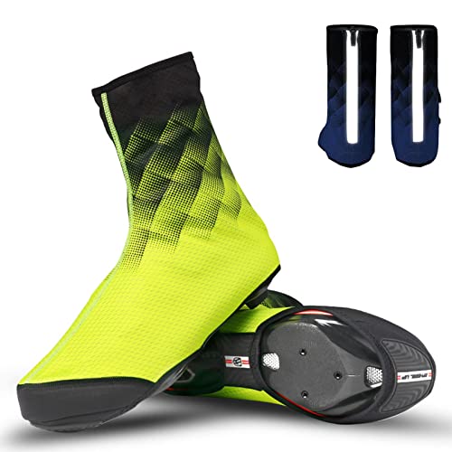 Par de fundas térmicas para calzado de ciclismo de invierno, impermeables y abrigadas, protectoras para zapatillas de bicicleta miniatura 1