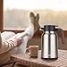 Thermal Coffee Carafe 51oz - 36 Hours Coffee Thermos- Insulated 304 Stainless Steel Hot Beverage Dispenser - Coffee Carafes For Keeping Hot/Cold Coffee, Tea, Water, Drink Dispenser for Parties