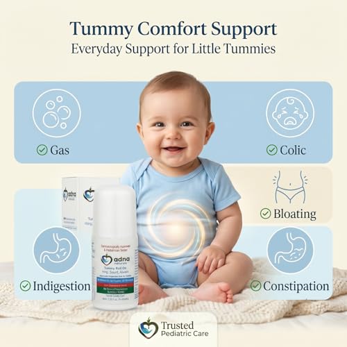 Image of Ayurvedic Baby Tummy Roll On for Gas, Colic, Constipation, Bloating Relief | Ayurvedic Roll On with Hing, Saunf, Ajwain, Pudina | Pediatrician Tested, Dermatologist Approved, Toxin-Free | 40ml