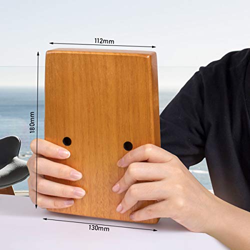 Kalimba 17 Tasten Daumenklavier Massivholz Marimbas Finger Piano Start Kits afrikanisches Instrument für Kinder Erwachsene mit Schutzhülle Stimmhammer Lernheft - Image 7