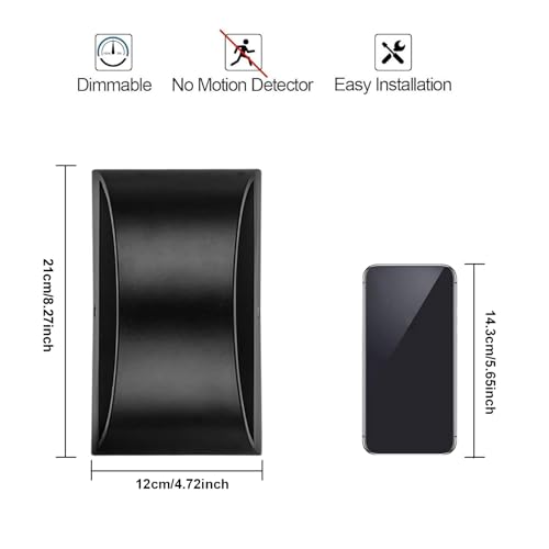 Image of Lightess LED Wall Sconce Light Indoor Dimmable Wall Lights Modern 12W Hallway Wall Lighting for Living Room Bedroom Stair, Warm White