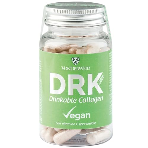 Vonderweid - Collagene Vegano | Collagene in Polvere | Collagene Integratore con Vitamina C Liposomiale, Msm, Aminoacidi e Minerali (Ferro Zinco Manganese e Rame) | Integratore Pelle | 60 Cps, 30 dosi