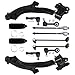 ASAPE 12 Pcs Suspension Kit - Fit 2007-2011 for Honda CR-V, Include - Front Lower Control Arm w/Ball Joint Front Tie Rod End Sway Bar End Link Steering Rack Boot OE# K750297 ES800510