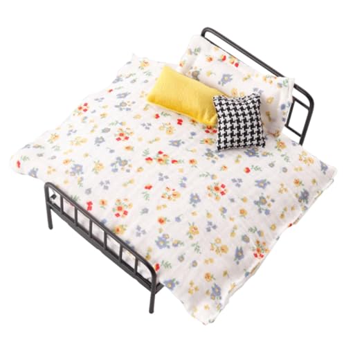 Cama en miniatura con almohada para regalo de cumpleaños infantil y decoración de habitaciones