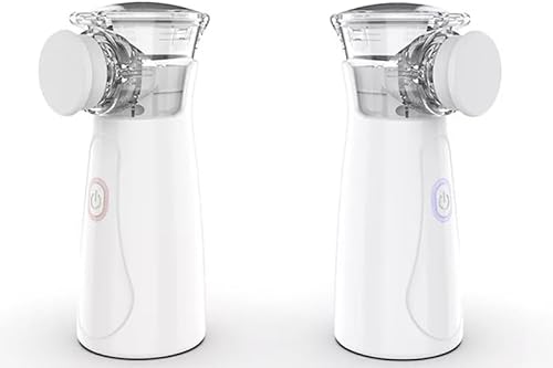 Inalador Nebulizador Portátil Recarregável Branco | Compacto e Silencioso 110v/220v - Uso Adulto e I