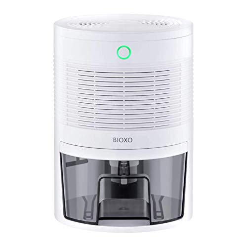 Ultra-quiet Mini Dehumidifier, BIOXO Portable Dehumidifier for 1300 cubic feet (172 sq ft) of a Small Space, Safe Dehumidifiers for Basements, Bathrooms, Wardrobes, Bookcases, Filing Cabinets, etc.