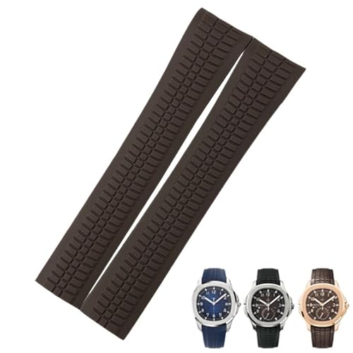 Bracelet caoutchouc 21mm marron résistant pour boîtier de luxe 5167