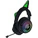Razer Kraken Kitty V3 Pro - Kabelloses RGB-Kitty-Headset für Gaming - Reaktive Streaming-Katzenohren - Triforce 40mm Treiber - Hyperspeed Wireless & Bluetooth - THX Spatial Audio | Schwarz