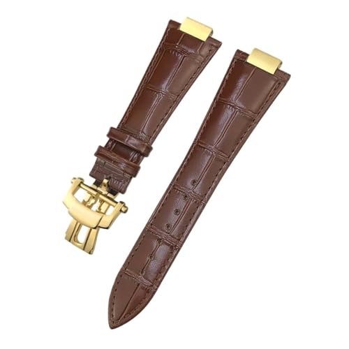 [��ɂ���] 25×13mm ���U�[�E�H�b�`�o���h �p�e�b�N �t�B���b�v 5711 5712G �m�[�`���X �u���E�� �u���b�N �u���[ �\�t�g�E�H�b�`�X�g���b�v(Brown-Gold Link)