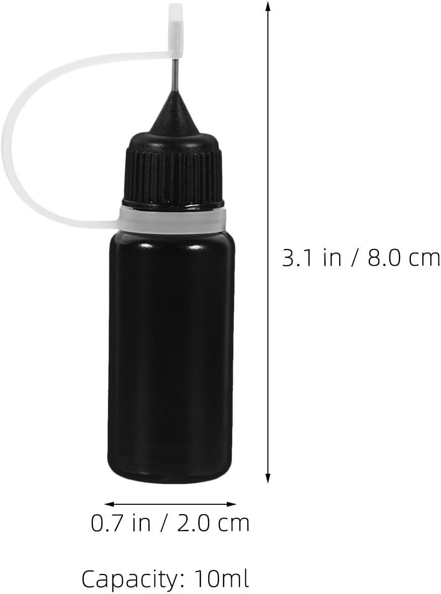 30pcs Plastic Precision Applicator Bottles 10ml with Fine Tip