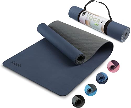 KEPLIN Tapis de Yoga Antidérapant I Tapis de Sport et d’Exercices Intérieur Extérieur I Yoga, Pilates, Gym, HIIT, Étirements et Méditation I Matériau en Mousse avec Sangle de Transport - 183x60x0,6 cm