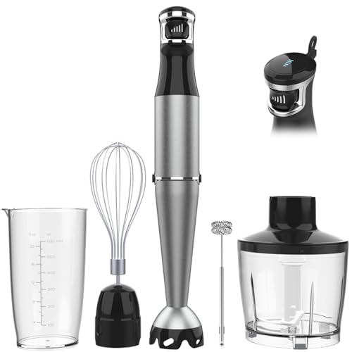 Comparison: Soup Mixer 5 Immersion Blender Handheld Corded Hand Blenders Set 1100W, Trigger Variable Speed 5 in 1 Stick Emulsifier with Chopper, Whisk and Frother for Soup, Baby Food and Smoothies