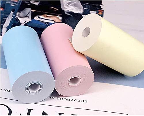 Paperang Color thermal printing paper 57 * 30 thermal paper Bill receipt paper 5 rolls pink/blue/yellow/white color show black words/white color show blue words