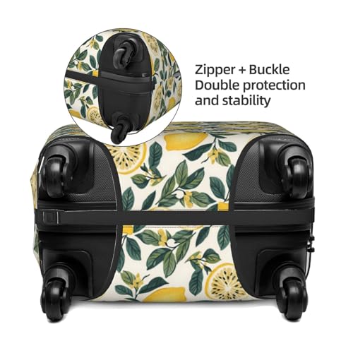 Luggage Cover Protector - Lemon Tree Leaf 1 Print Fit 25-28 Inch Suitcase Covers for Luggage3