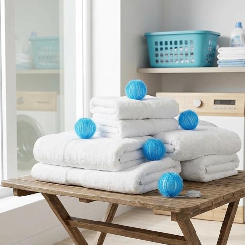 Image of Pet Hair Remover for Laundry, Washing Machine Hair Catcher, Dryer Balls for Clothing Dog Cat Pet Fur Remover (Orange+Blue) (12, Blue)