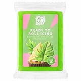 BangBangBake - Fondant Grün 250g - Rollfondant - Elastisch und Reißfest - Tortendeko Grün - Einfache Anwendung - Vegan - Glutenfrei - 1er Pack