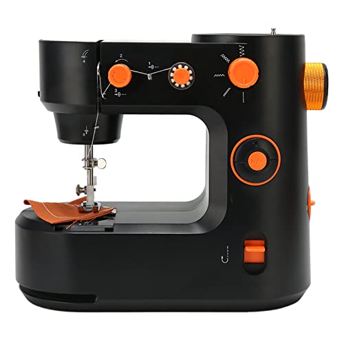 Sewing Machine, Black Household Mini Sewing Machine 16 Stitches Lightweight for Silks for Home