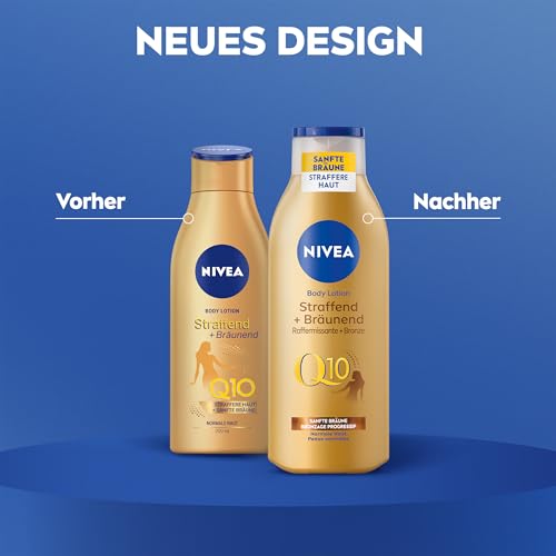 NIVEA Body Lotion Q10 Straffend + Bräunend, Pflege für eine sanfte Bräune mit frischem Sommerduft, Anti-Age Hautpflege mit Q10 für straffere Haut in 10 Tagen (200 ml) – Bild 4