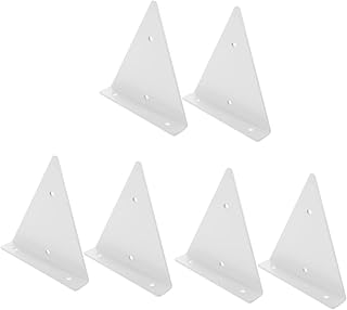 Cabilock Invisible Shelf Brackets Shelf Brackets White 6 Sets of Wall Mount Floating Shelf Bracket Sturdy Iron Shelf Rack Invisible Triangle Wall Shelf Holder Wall Mount Shelf Support