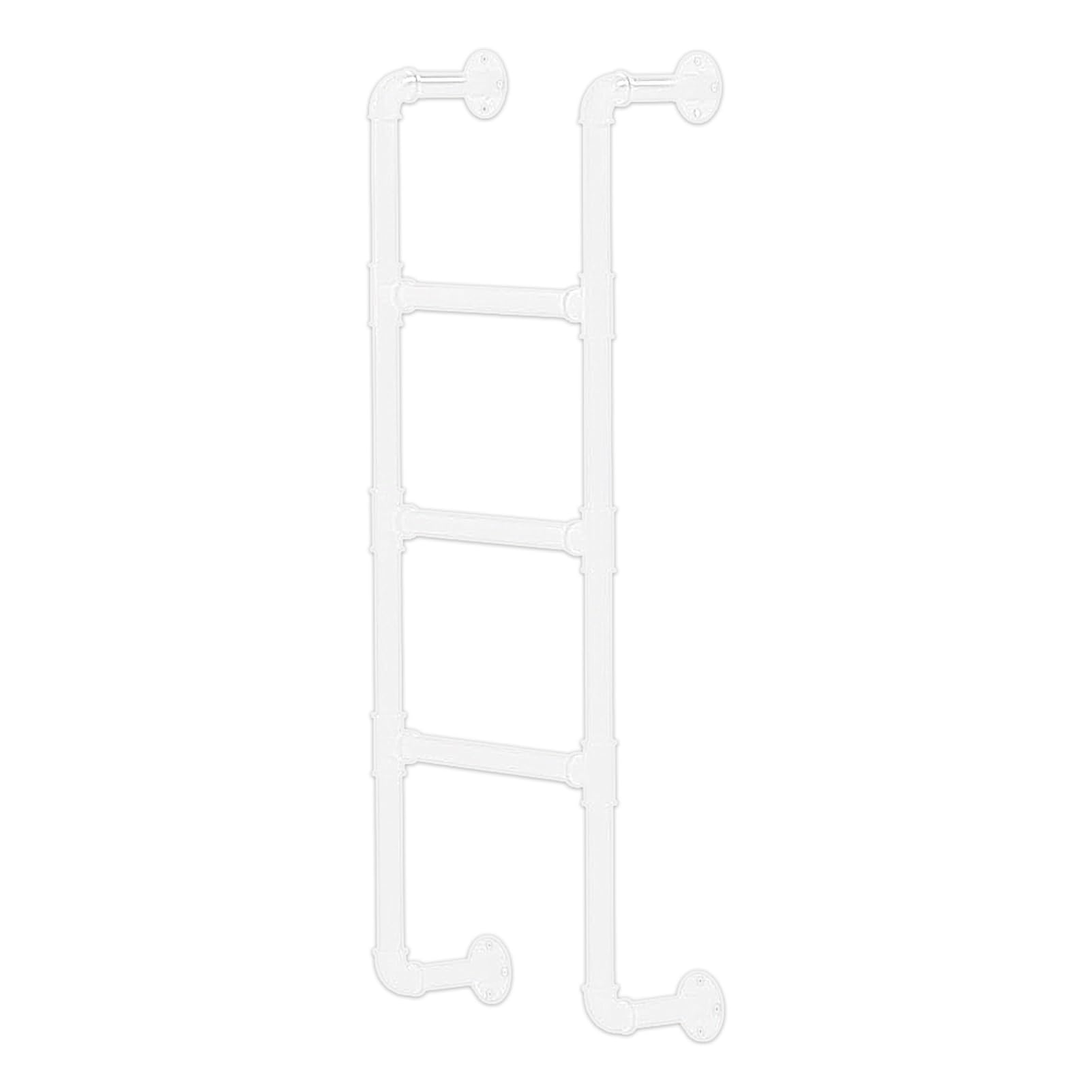 Wall Fixed Ladder, Bunk Bed Basement Egress Wall Mount Iron Pipe Step Ladder 110-300cm(195cm/77in)