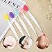 5pcs Gentle Dual-Ended Lip Scrub Brush, Reusable Silicone Lip Exfoliator & Applicator Soft 2-in-1 Make Up Applicator Tool for Smooth Mask Care (5 Colors)