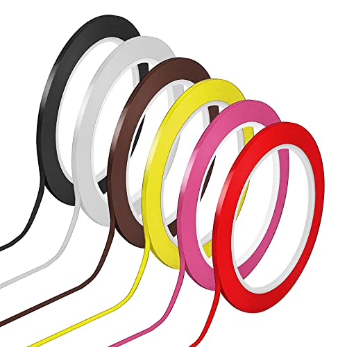 6 Rolls Pinstripe Tape Thin Whiteboard Tape Grid Tape Graphics Tape Dry Erase Tape Whiteboard Gridding Tape Chart Tape For Office Grid Marking School Art Warning Line #TOP27