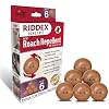 Riddex Roach Deterrent Spheres Plant-Based Formula with Essential Oils, 6-Pack with Sachets for Indoor Use Safe for Homes with Pets and Kids