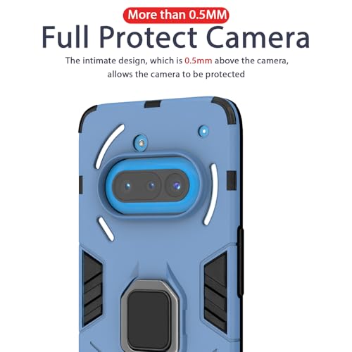 Image of Amazon Basics Back Cover for Nothing Phone 3a 5G |360 Protection Case | D5 Tough Armor Bumper Case (Blue)