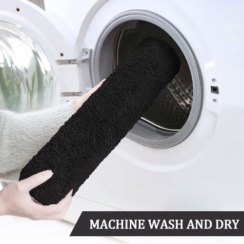 PROOVEELLY Black Bathroom Rugs 45.6"x29.9", Extra Soft Absorbent Thick Shaggy Bath Rugs, - image 7