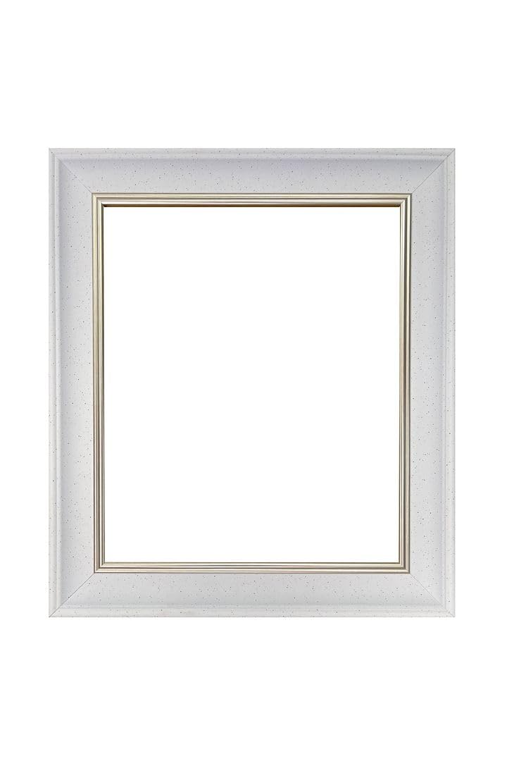 FRAMES BY POST Scandi Picture Photo Frame Speckled White A2 Plastic Glass