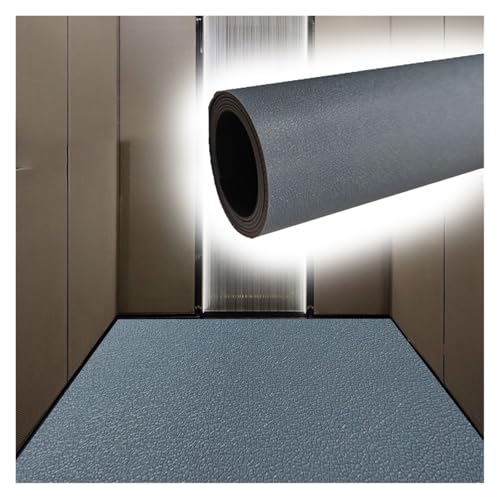 WDJBPSH Commerciale Grigio Tappetini per Ascensori, Antiscivolo Rotoli di Pavimentazione in Gomma per Ufficio/Bagno/Studio/Centro Commerciale/Corridoio Esterno(0.6 m x 1.2 m)
