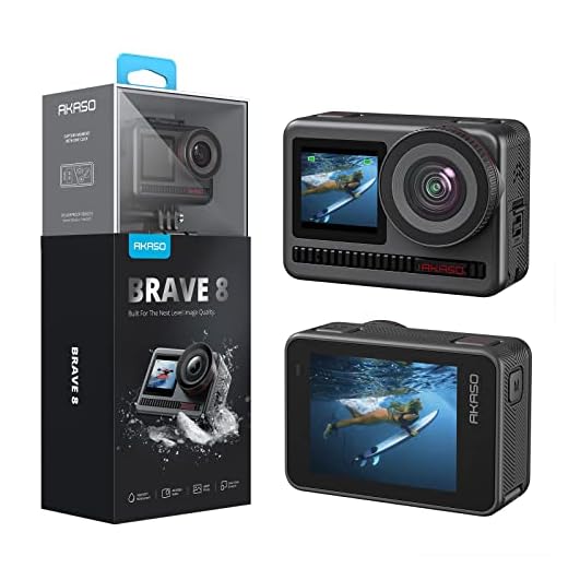 AKASO Brave 8 4K60FPS Action Camera, 48MP Photo Touch Screen Waterproof Super Wide Angle 16x Slo-mo SuperSmooth Stabilization Underwater Camera with Remote Control Helmet Accessories