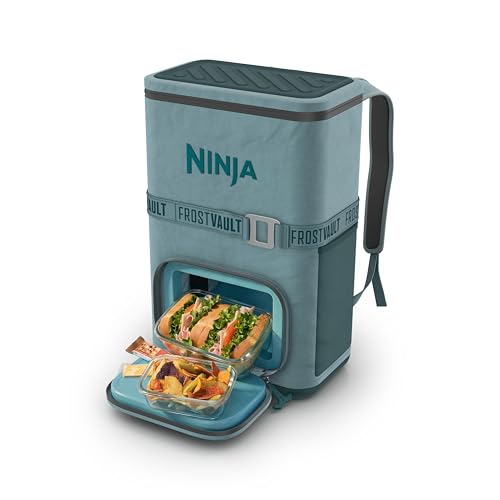 Image of Ninja FrostVault Go Can Soft Cooler, 24 /36 Can, Leak Proof, Built-In Cup Holder, 2 Ice Packs & Dry Storage Drawer, Polyester Insulation, Hiking, Camping, Picnic