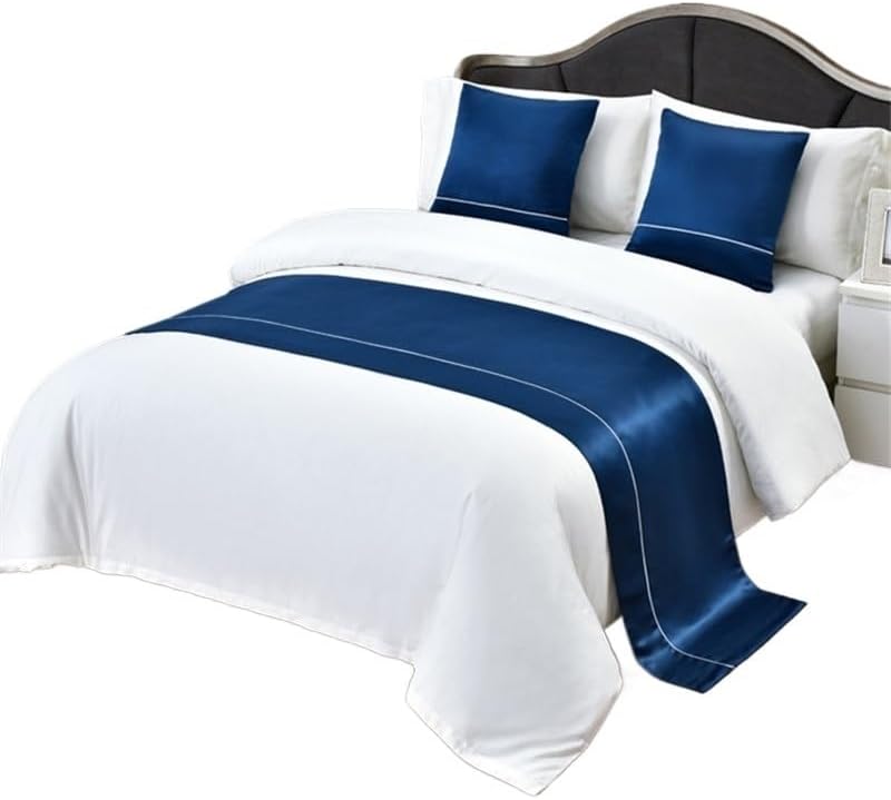 Pure Color Bed Runner Simplicity Modern Bed Spread Patchwork Bed Flag Home Hotel Decoration Bed Towel Cover(01,50x180cm Bed Runner)