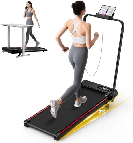 Jupgod Walking Pad with Incline, 3 in 1 Treadmills for Home Foldable, 2.5HP Folding Treadmill Under...