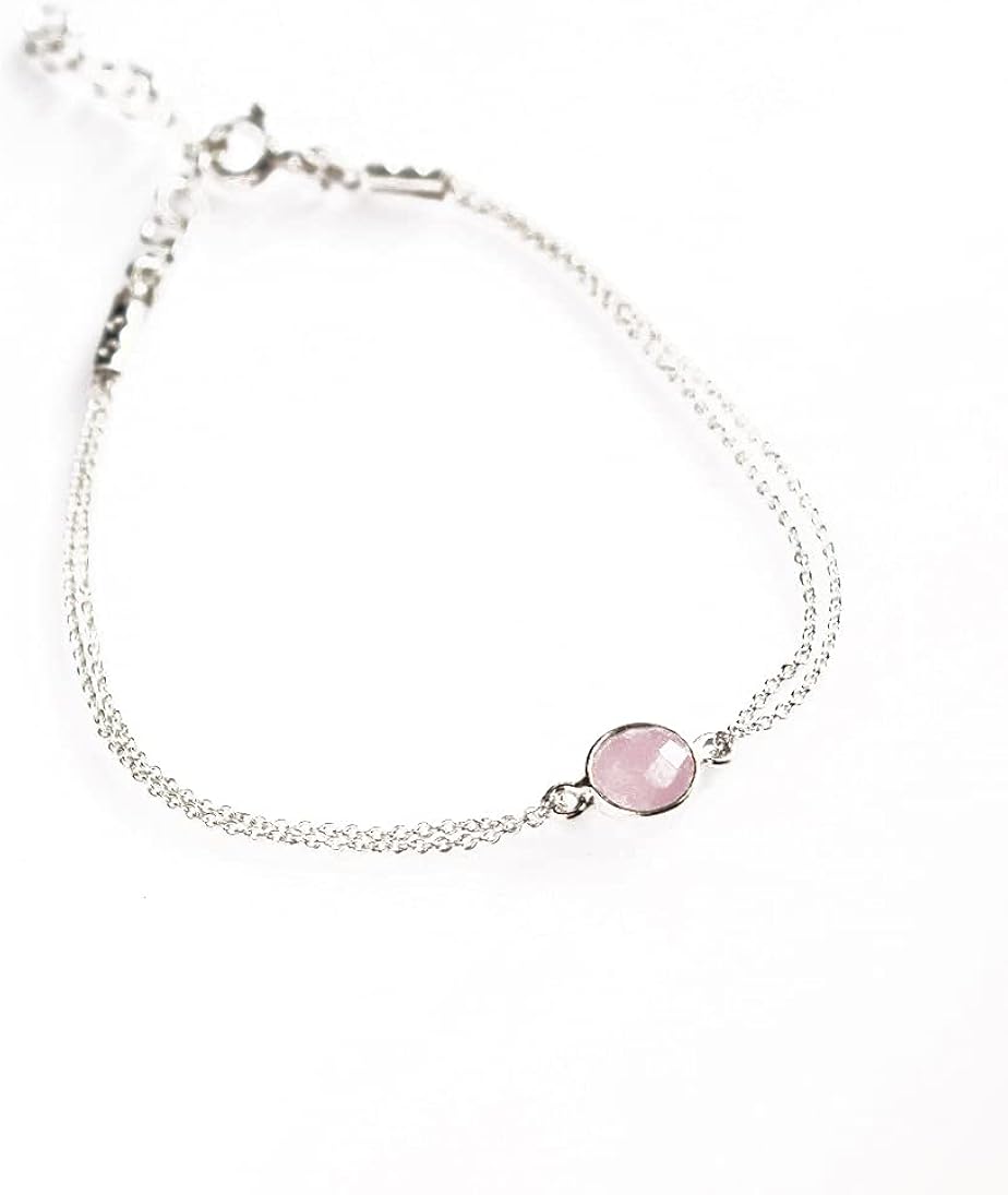 Labradorita Rubí Onix Calcedonia Cuarzo Pulsera Plata de Ley 925 Chapado Oro Handmade…