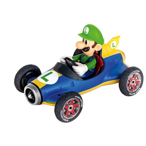 Carrera - 370181067 RC Mario Kart Mach 8 avec Figurine de Luigi – Véhicule radiocommandé avec Batterie Rechargeable – Jouet pour Enfants à partir de 6...