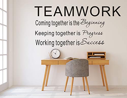 LUCKKYY Large Teamwork Motivation Inspirationa Creativity Office Wall Art Decals Quotes for Office Wall Office Family Office Inspirational Wall Decals Wall Sticker(Large-Teamwork) - Thumbnail 6