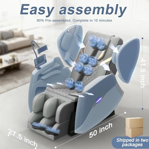Srfzluxy Zero Gravity Massage Chair Full Body Recliner, 16 Fixed Rollers