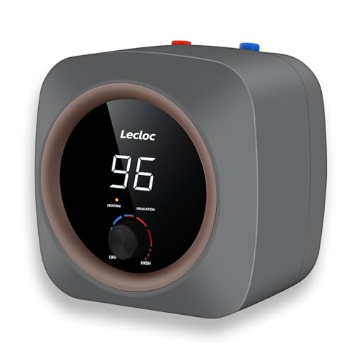 2.5 Gallon Under Sink Hot Water Heater 304 Stainless Steel Mini Tank, Large LED Temp. Display and...